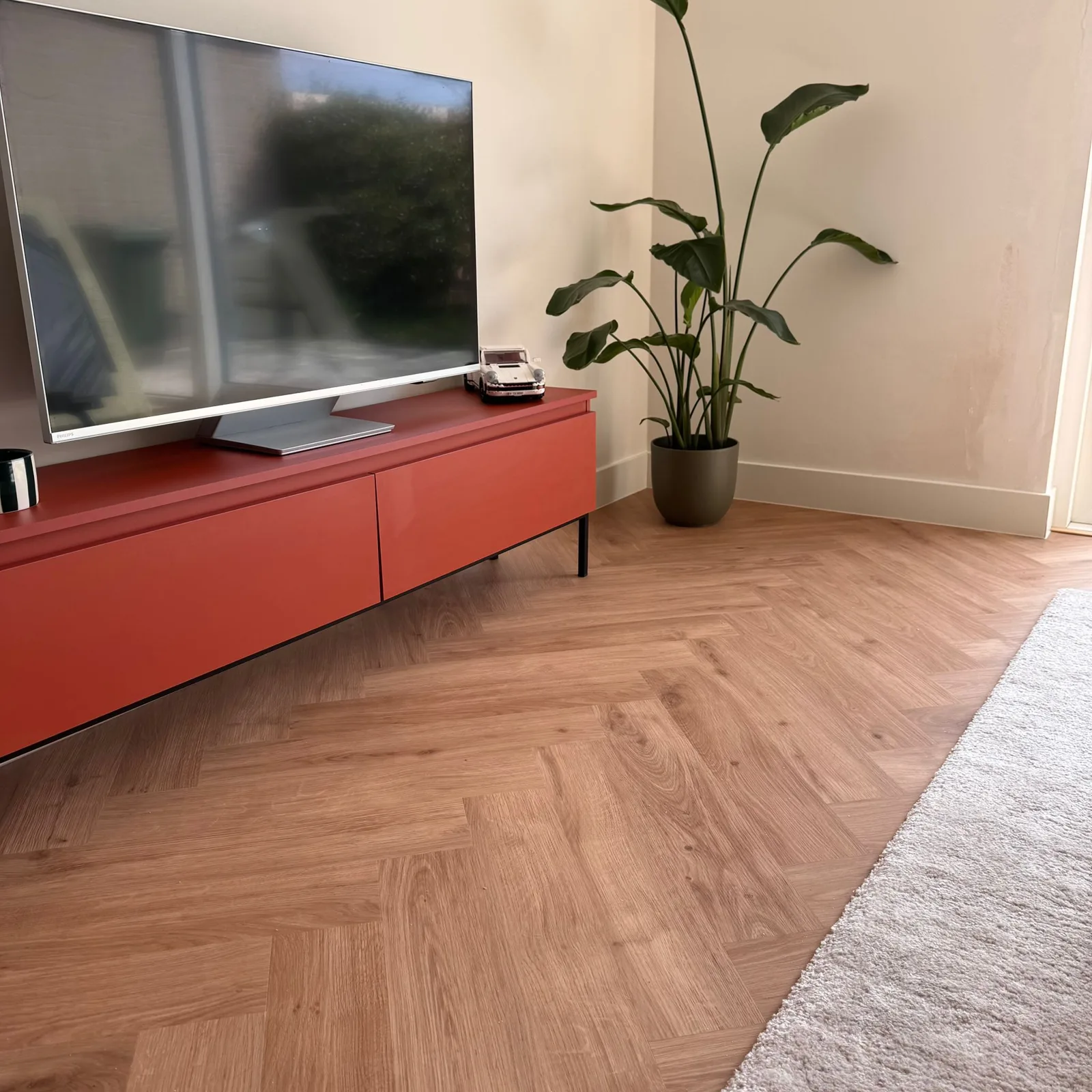 woonkamerrenovatie met pvc-vloer